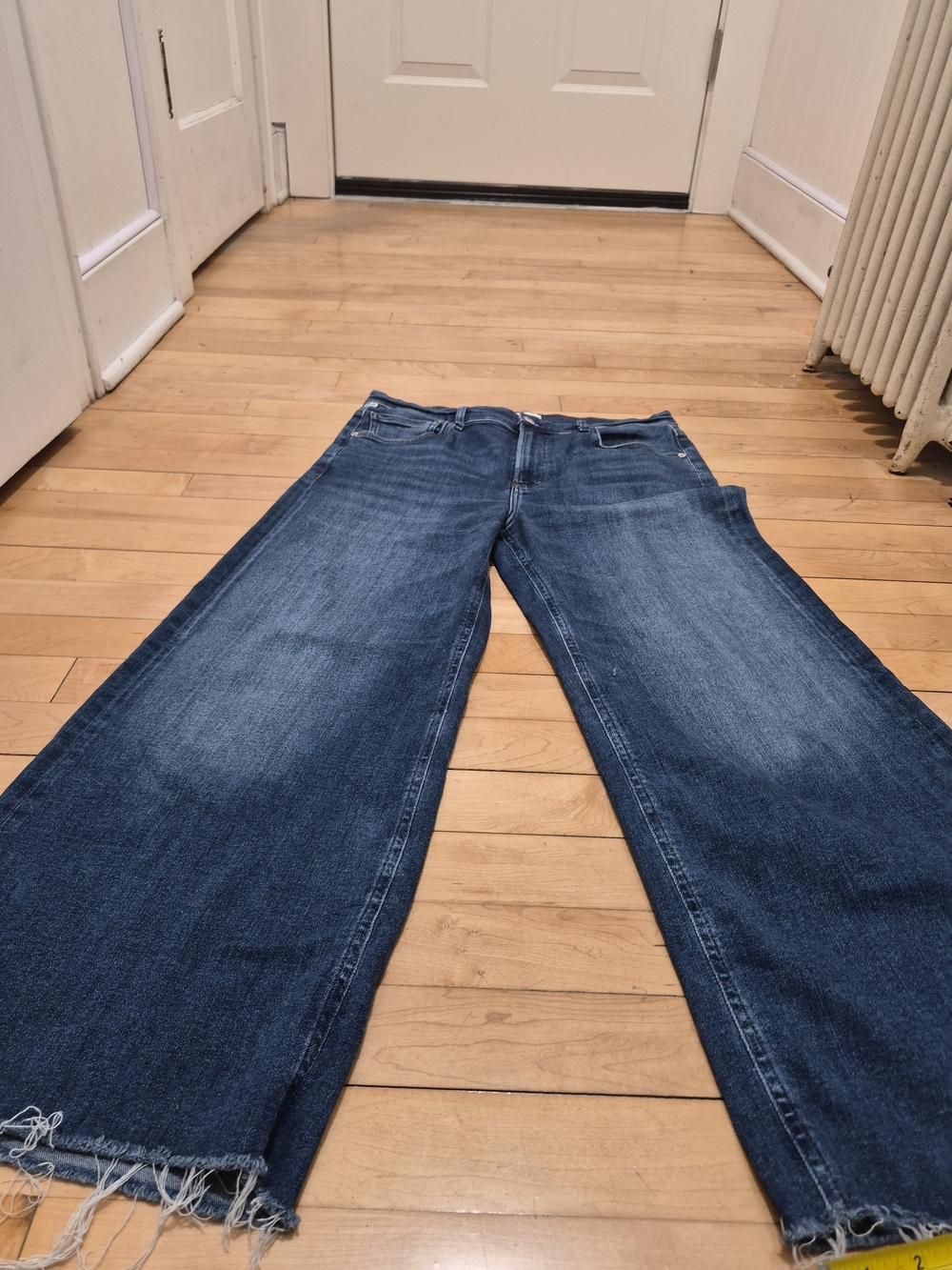 Citizens Of Humanity Wide Leg Ankle Jeans in Dark Blue Wash - Picture 8 of 14